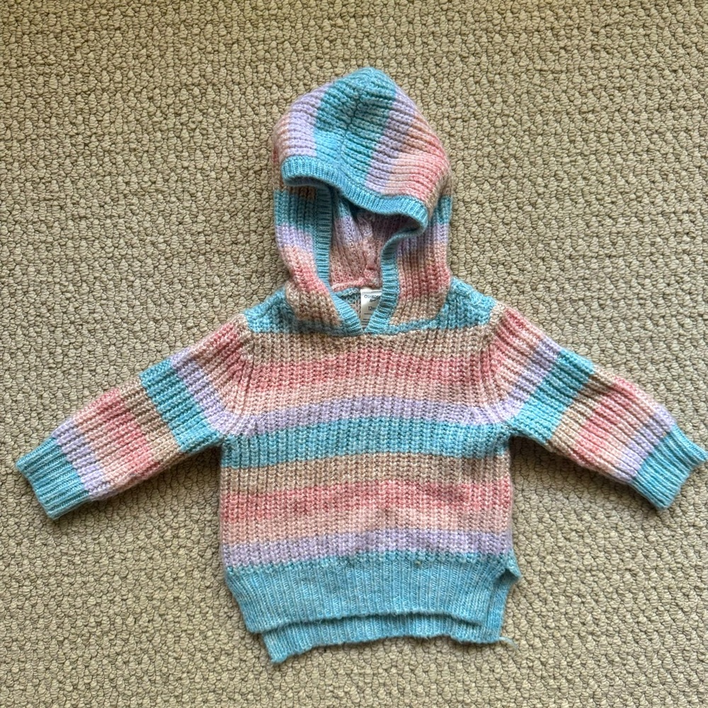 Osh Kosh B’Gosh light rainbow hoodie sweater